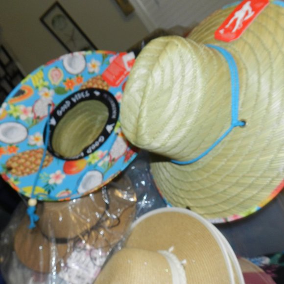 Peter Grimm Fruta  hand woven Herringbone Weave Beach hat UPF 50+NWT 🆕📦⌚🏃💨🚚 - Picture 10 of 16